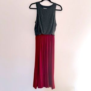 Loft maroon and grey dress size XS